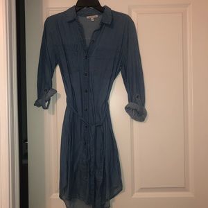 Charlotte Russe button down denim dress with belt